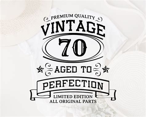 70th Birthday Svg Vintage Birthday Svg Limited Edition Svg Etsy India