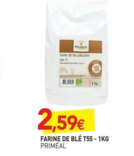 Promo Farine De Blé T55 Priméal Chez Naturéo Icataloguefr