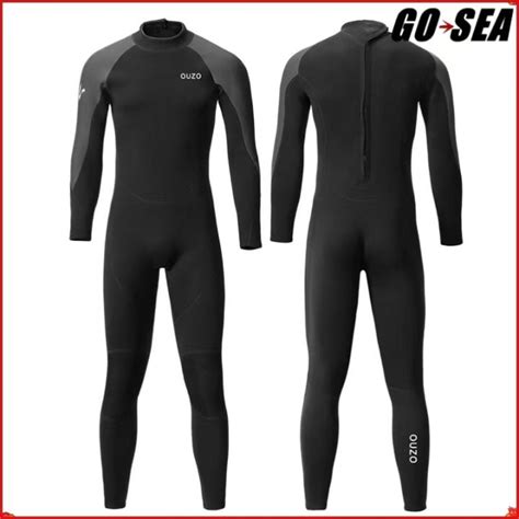 OUZO 1 5MM Neoprene Wetsuit Men One Piece Suits Keep Warm Surf Scuba