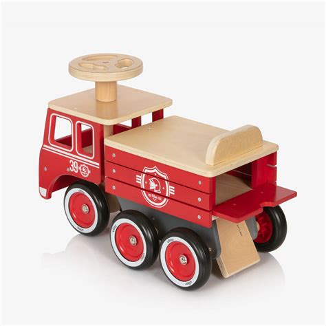 Vilac - Wooden Fire Engine Toy (50cm) | Childrensalon