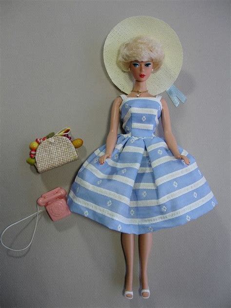 1998 Silken Flame Repro Platinum Blonde 850 Barbie Bubblecut 1961 Wearing Repro 969