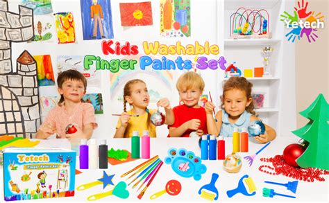 Yetech Éponges de Peinture pour Enfants 36 Pcs DIY Kits Incluent