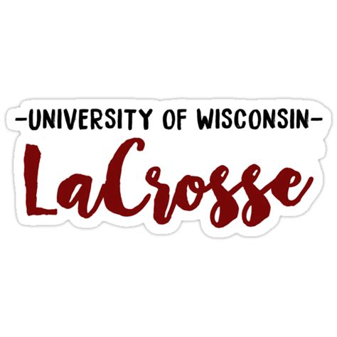 "University of Wisconsin LaCrosse" Stickers by mynameisliana | Redbubble