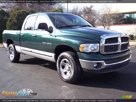 2002 Dodge Ram 1500 Slt Quad Cab 4x4 Forest Green Pearlcoat Taupe