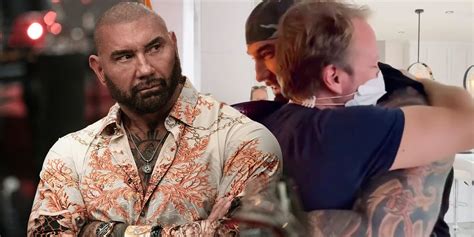 Dave Bautista Hands Over Wwe Belt To Glass Onion Director In Sweet Rap