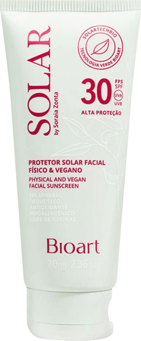 Protetor Solar Bioart Biocosmetics By Soraia Zonta Fps Facial