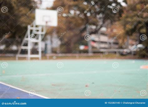 Blurred Of Outdoor Basketball Court Stock Photo Image Of Ground