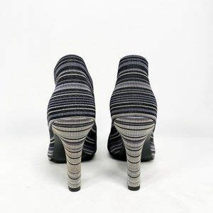 United Nude Shoes United Nude Fold Over Ribbed Ankle Boots Striped