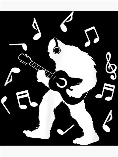 Bigfoot Guitarist Acoustic Guitar Sasquatch Musician Essential T Shirt