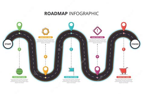 Free Vector | Flat roadmap infographic template