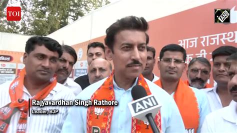 Rajasthan Polls Bjp Leader Rajyavardhan Singh Rathore Challenges