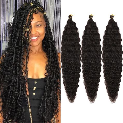 24inch Ocean Wave Braiding Hair Extensions 3packs Long