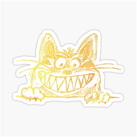 "fantasy scary smiling cat face smile spooky cat drawing hand drawn angry face of cat creepy ...