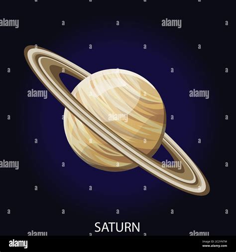 Planeta Saturno 3d Dibujo Vectorial De Dibujos Animados Planeta Esférico Con Superficie