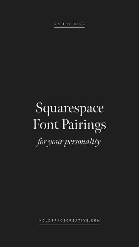 Squarespace Font Combinations For Your Personality Therapy Website