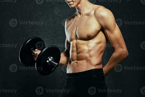 A Man With A Naked Pumped Up Torso Covers Himself With A Towel Fitness Bodybuilders 23686879