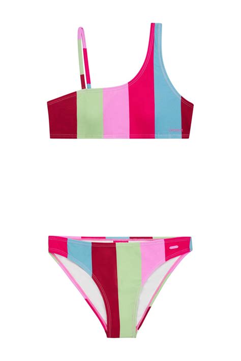 Protest One Shoulder Bikini Prtfee Jr Roze Blauw Groen Wehkamp