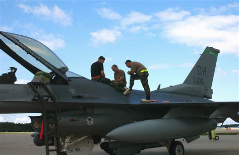 US Air Force USAF Airmen Assigned To The 180th Fighter Wing FW