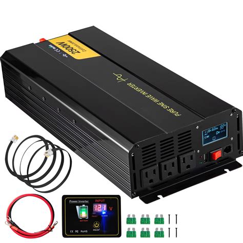 BENTISM Pure Sine Wave Inverter Power Inverter 2500W DC12V To AC120V