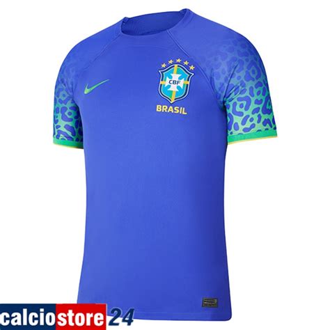 Nuova Maglie Calcio Brasile Classic Blu Coppa Del Mondo Vintage