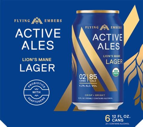 Flying Embers Active Ales Lion S Mane Lager Cans Fl Oz Frys