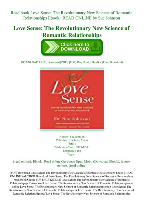 Love Sense The Revolutionary New Science Of Romantic Relationships 3