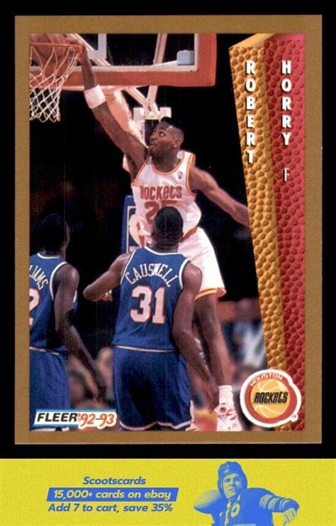 1992 93 Fleer Robert Horry RC Rookie 347 Houston Rockets EBay