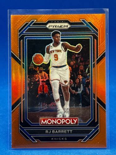 2022 23 Panini Prizm RJ Barrett 124 Monopoly Orange 59 New York