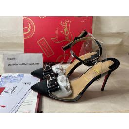 Fake Christian Louboutin Naked Bow Mm Pvc And Satin Pumps Black Outlet Sale
