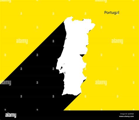 Portugal Outline Silhouette Map Illustration Hi Res Stock Photography