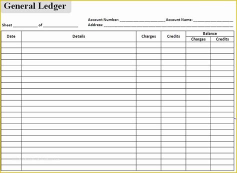 Excel Accounting Ledger Template Free