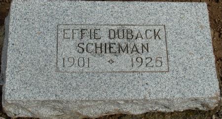 Effie Myrtle Schieman Duback 1901 1925 Find A Grave Memorial