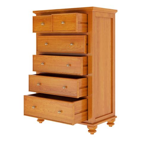 Wamsutter Solid Mahogany Wood Drawer Tall Dresser