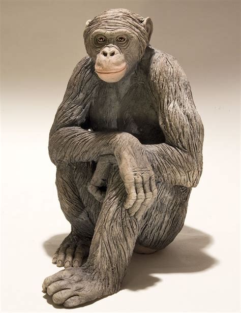 Chimpanzee Sculpture Nick Mackman Animal Sculpture