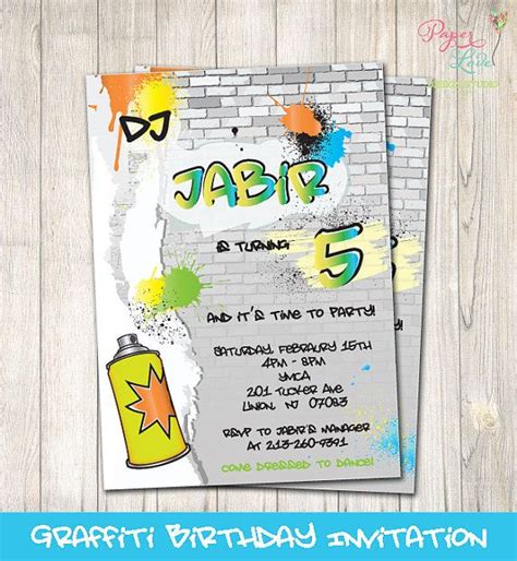 Graffiti Invitation Templates Free Printable Templates