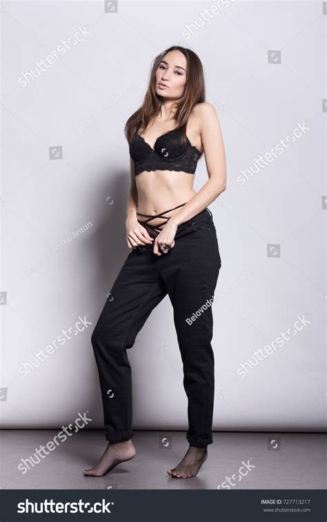 Sexy Asian Girl Posing Black Lingerie Stock Photo 727713217 Shutterstock