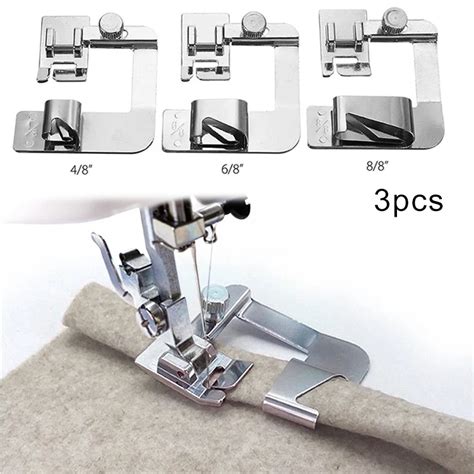 Pcs Domestic Sewing Machine Foot Presser Rolled Hem Feet Set For