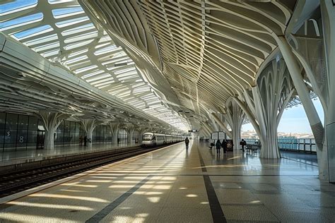 Esta O De Trem Lisboa Gare Do Oriente Em Portugal Trenes De Portugal