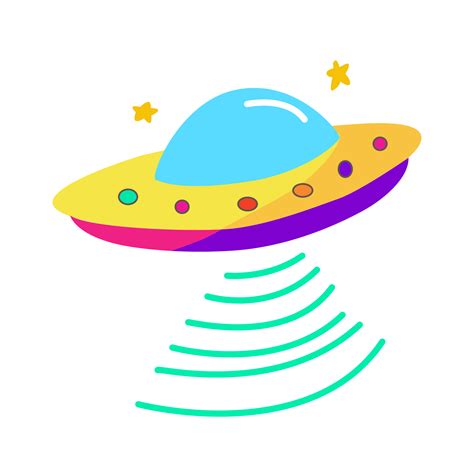 flying ufo cartoon. Cute stylised alien spaceship. 33858989 PNG