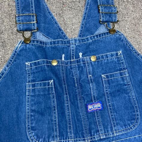 Vintage Big Smith Overalls Denim Bibs Dark Wash Depop