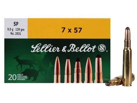 Sellier Bellot SB757B Rifle 7x57mm Mauser 140 Gr Soft Point SP 20