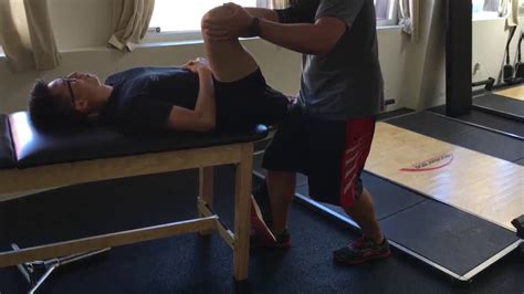 Trainer Assisted Pnf Thomas Stretch On Table Quads Youtube