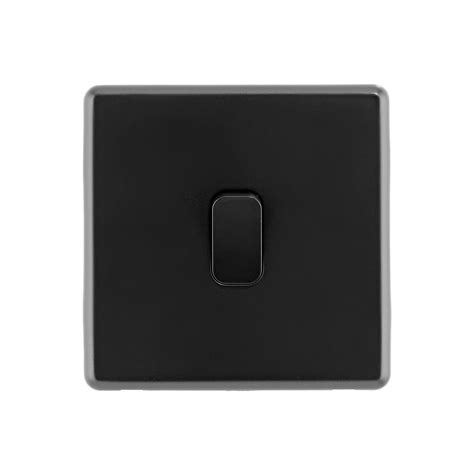 Arlec Rocker Jet Black 10a 1gang 2way Light Switch Arlec Uk