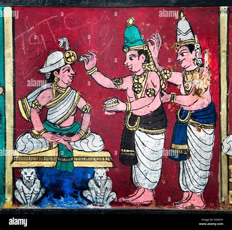 Painting In The Sri Meenakshi Amman Temple Hindu Dedicated To Parvati