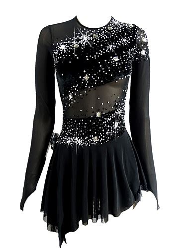 Figure Skating Dress Women S Girls Ice Skating Dress Black Open Back