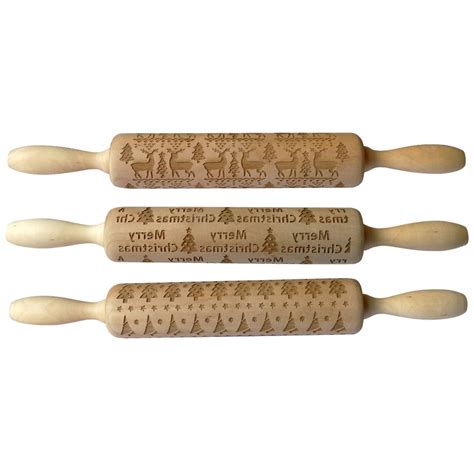 Aliexpress Buy 35cm Christmas Embossing Rolling Pin Engraved