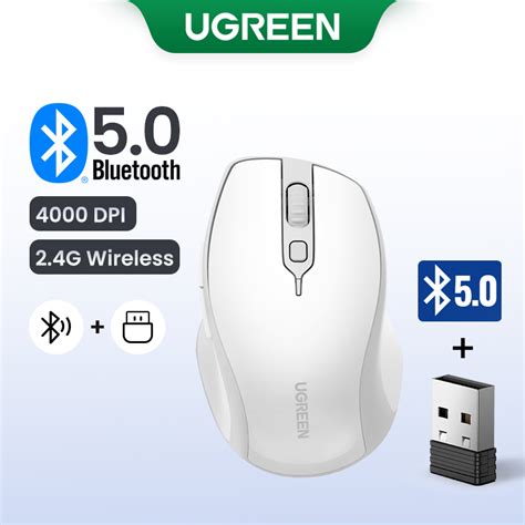 Ugreen Wireless Mouse Bluetooth Ergonomic Dpi Mute Buttons