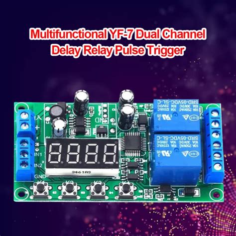 Yf Dual Channel Delay Relay Module Pulse Trigger Cycle Timer V Dc