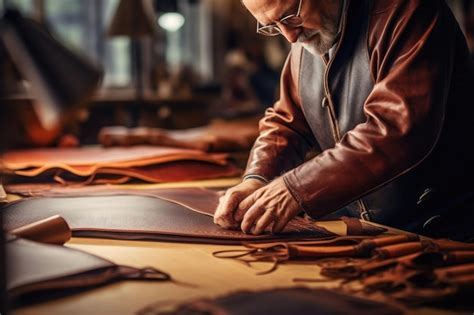 Premium Photo | Skillful Hands at Work Leather Artistry