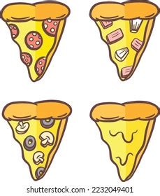 Pizza Slice Vector Logo Icon Collection Stock Vector (Royalty Free) 2232049401 | Shutterstock